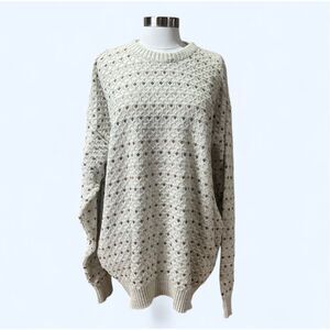 St. John’s Bay Men’s XLT Beige Cream Grandpa Sweater